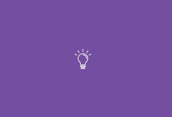 Purple background with a lightbulb icon, representing innovative strategies and insights for SAT test prep success.