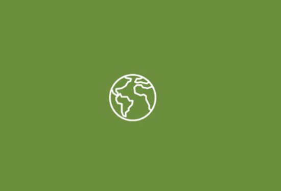 Clip art of Earth on a green background, symbolizing global access to SAT test prep courses and study resources.