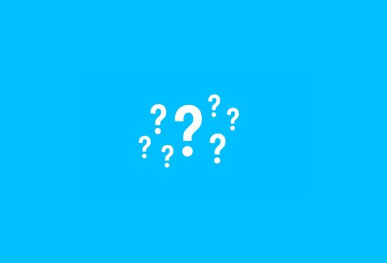 Blue background with question marks, highlighting the importance of addressing uncertainties during SAT test preparation.