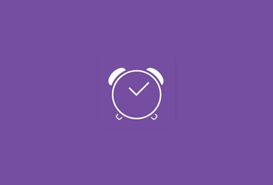 Clip art of an alarm clock on a purple background, emphasizing time management strategies for SAT exam preparation.