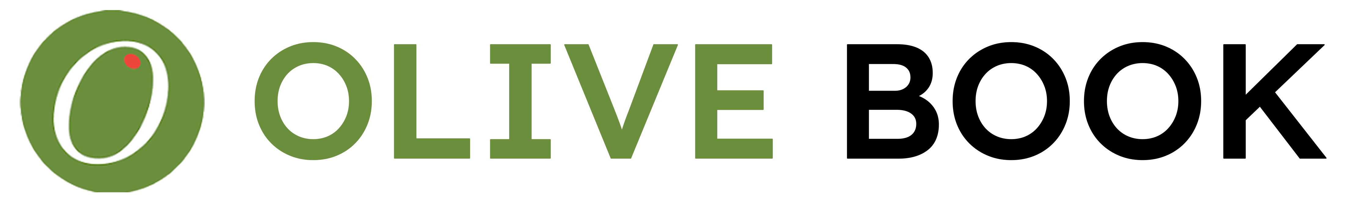 Text-based logo of "OLIVE BOOK" with "Olive" in green and "Book" in black, representing the brand’s unique, fresh approach to SAT preparation.